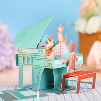 Cat Cake Flip Pop Up Card