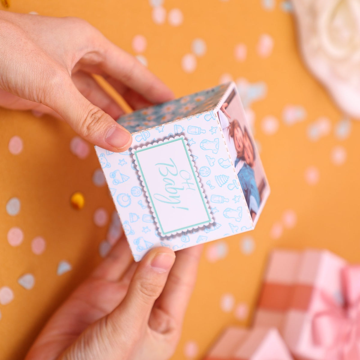 Baby Party Surprise Card Blue