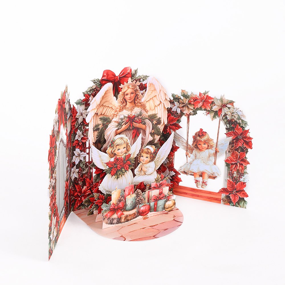 Christmas Floral Door 3D Pop Up Card