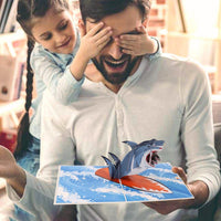 Shark Surfing 3D Pop Up Card