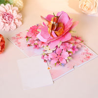 Hummingbird Floral Flip Pop Up Card