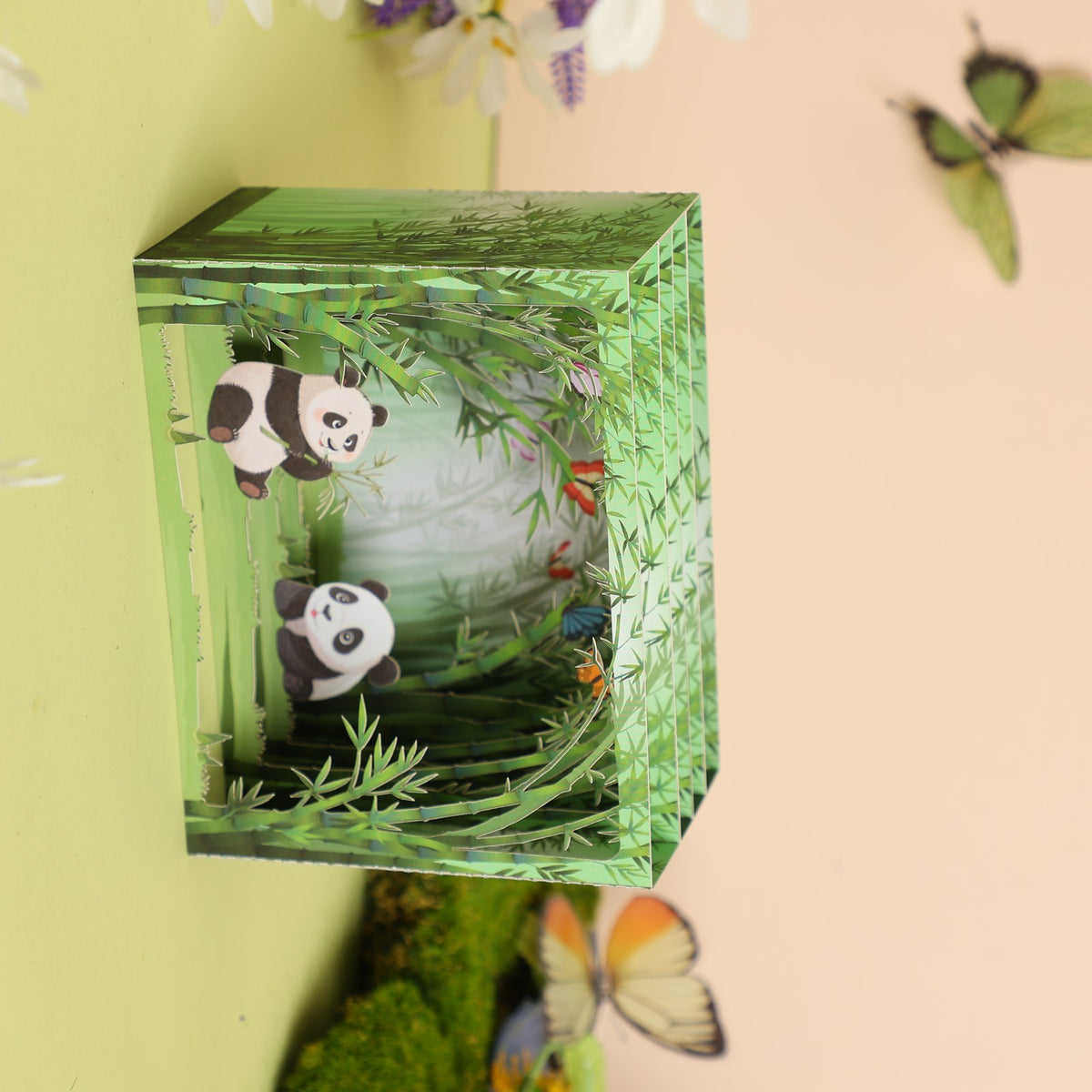 Panda Bamboo Grove 3D Pop Up Card