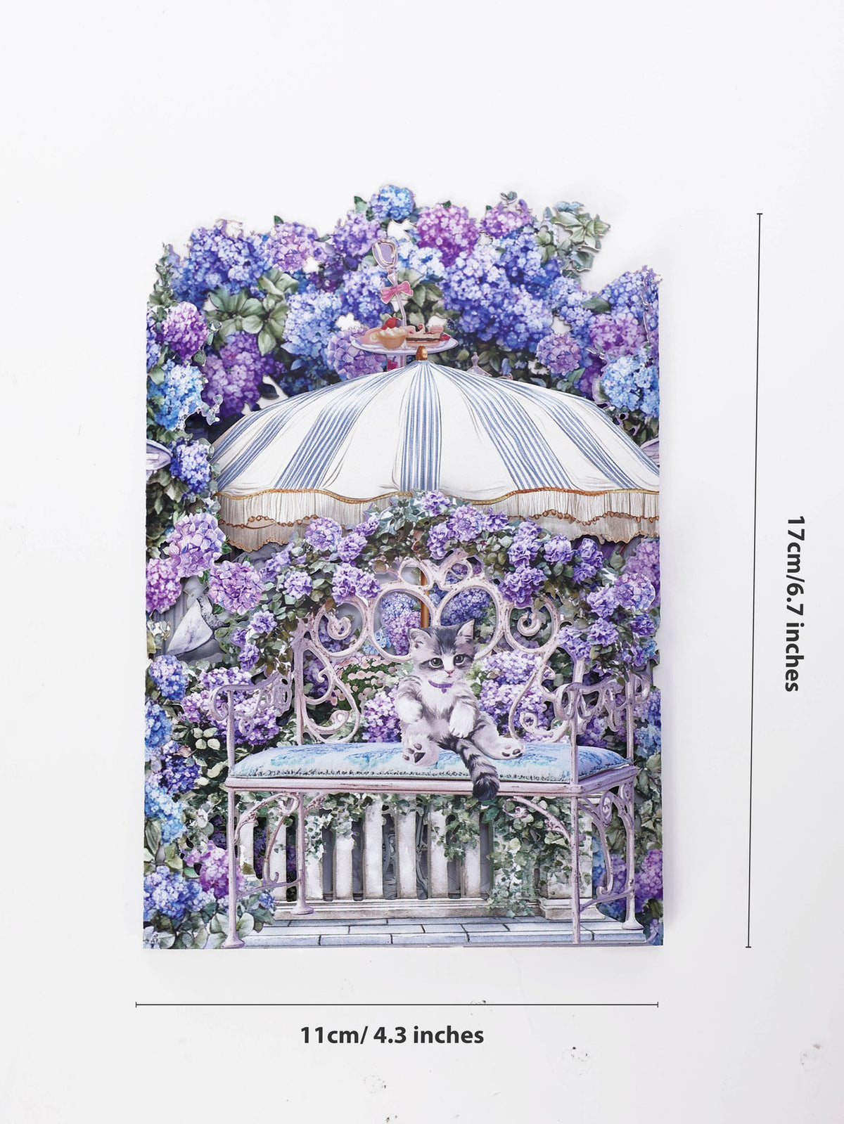 Hydrangea Garden Double Door Pop Up Card