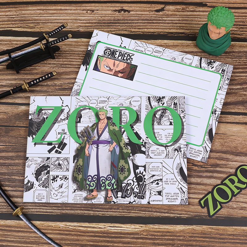 One Piece Roronoa Zoro Wanted Poster 3D Pop-Up Greeting Card