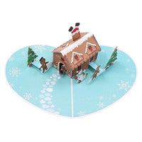 Heart Gingerbread House Pop Up Card