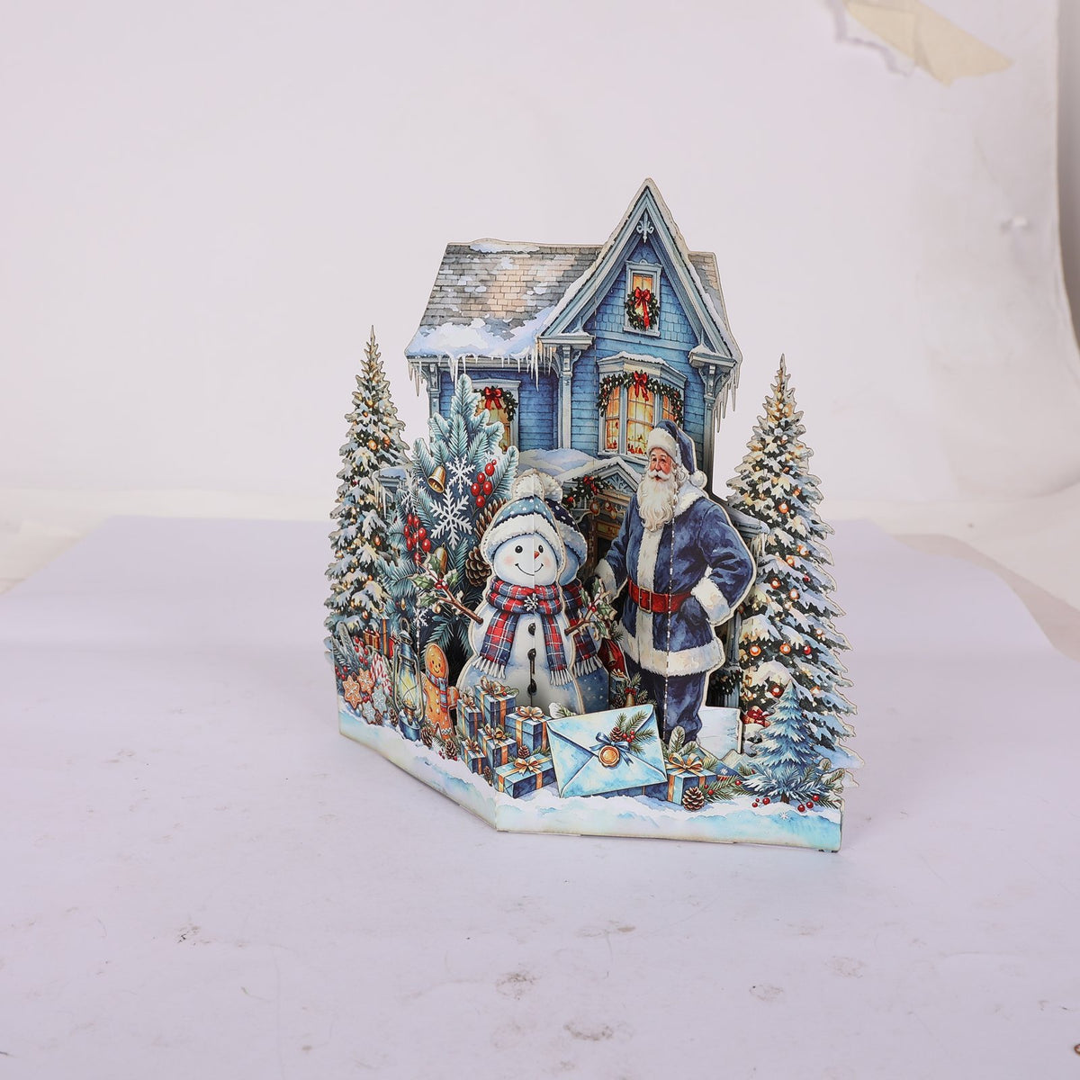 Gold Blue Christmas Ornament