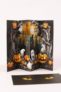 Hollow-Out Black Cat 3D Pop Up Card