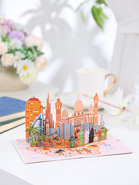 Dubai City Scenery 3D Pop Up Card