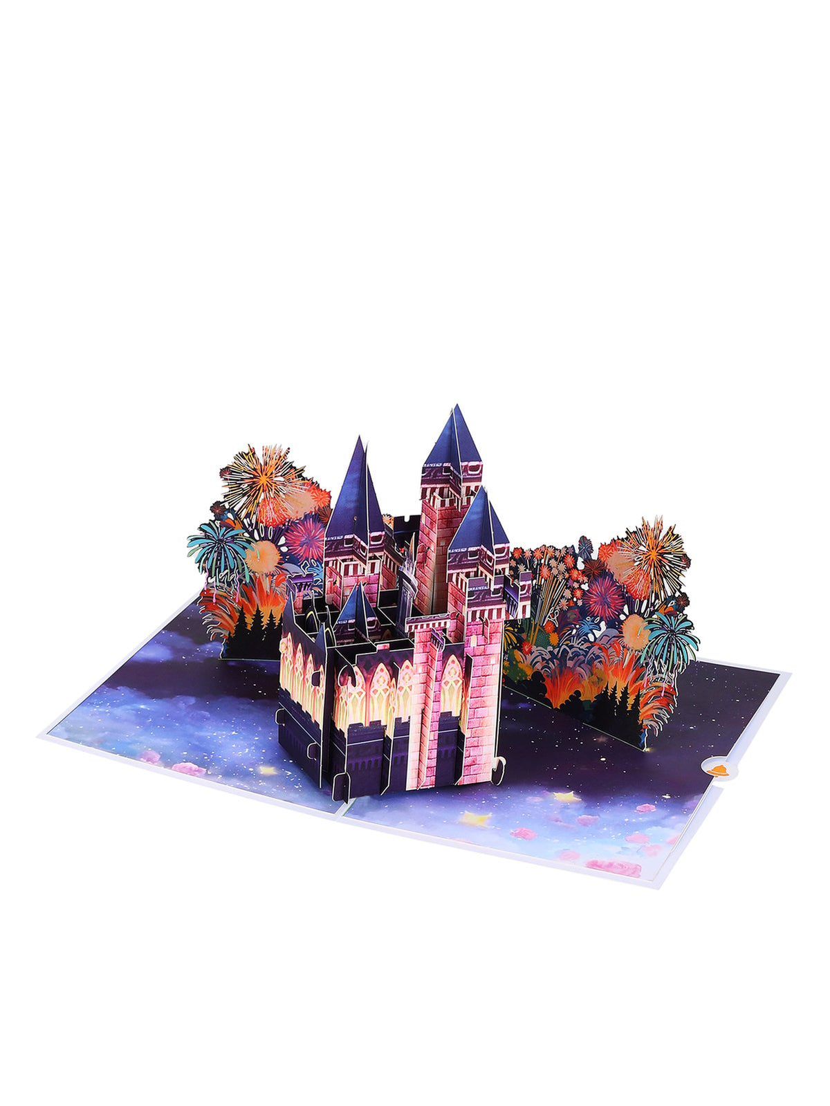 Castle Fireworks Flip Pop Up Card