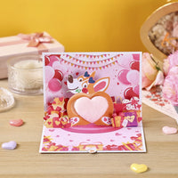 Plush Heart Dog Valentine's Day Greeting Card