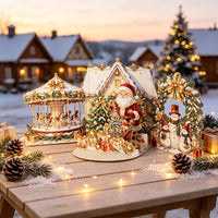 Gold Christmas Double Door Pop Up Card