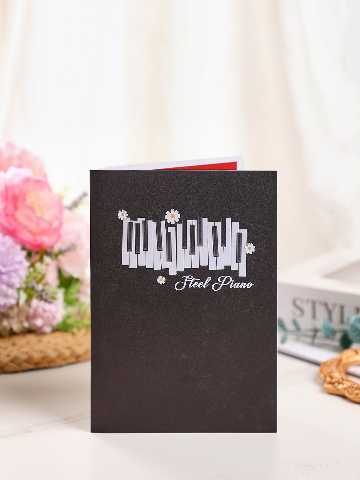 Piano Keys Flip Pop Up Card