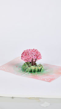 Valentine's Day Cherry Blossom Tree Pop Up Card