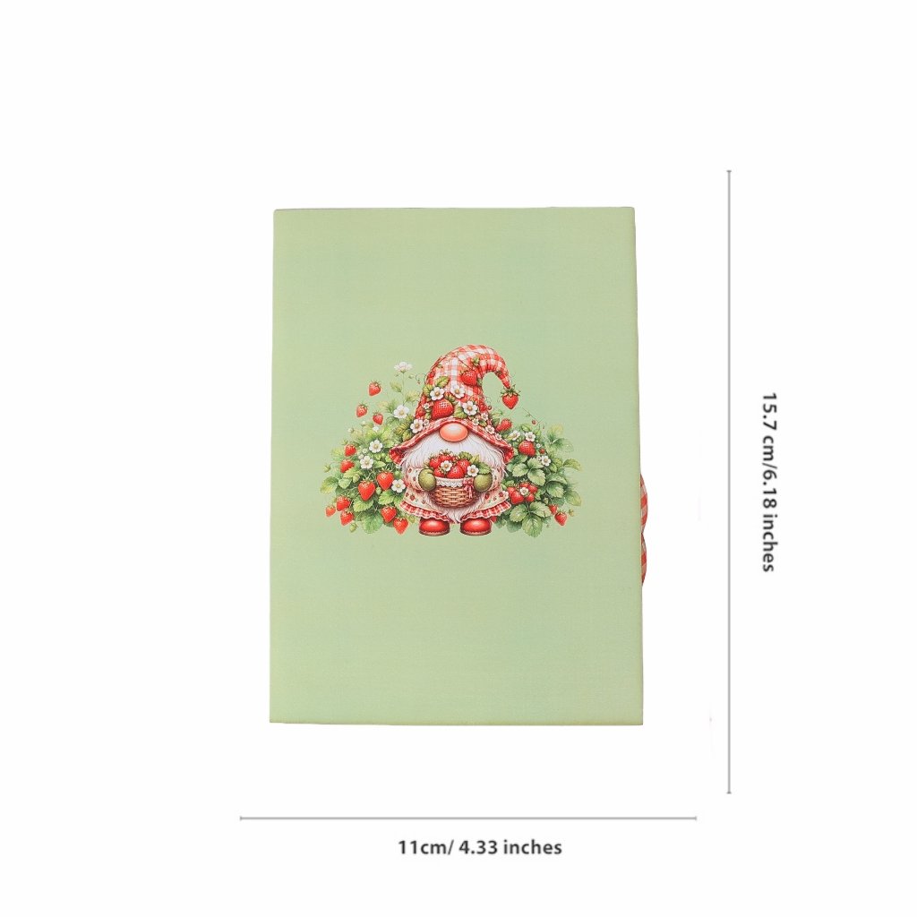 Strawberry Gnome Greeting Card