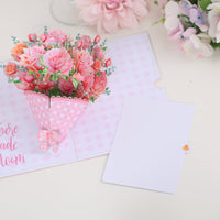 Pink Flower Bouquet Greeting Card