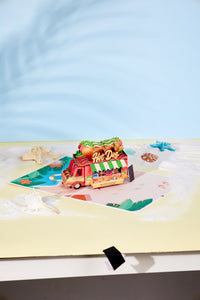 Hot Dog Food Truck 3D Pop Up Card