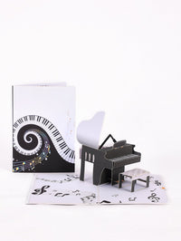 Piano Swirl Flip Pop Up Card