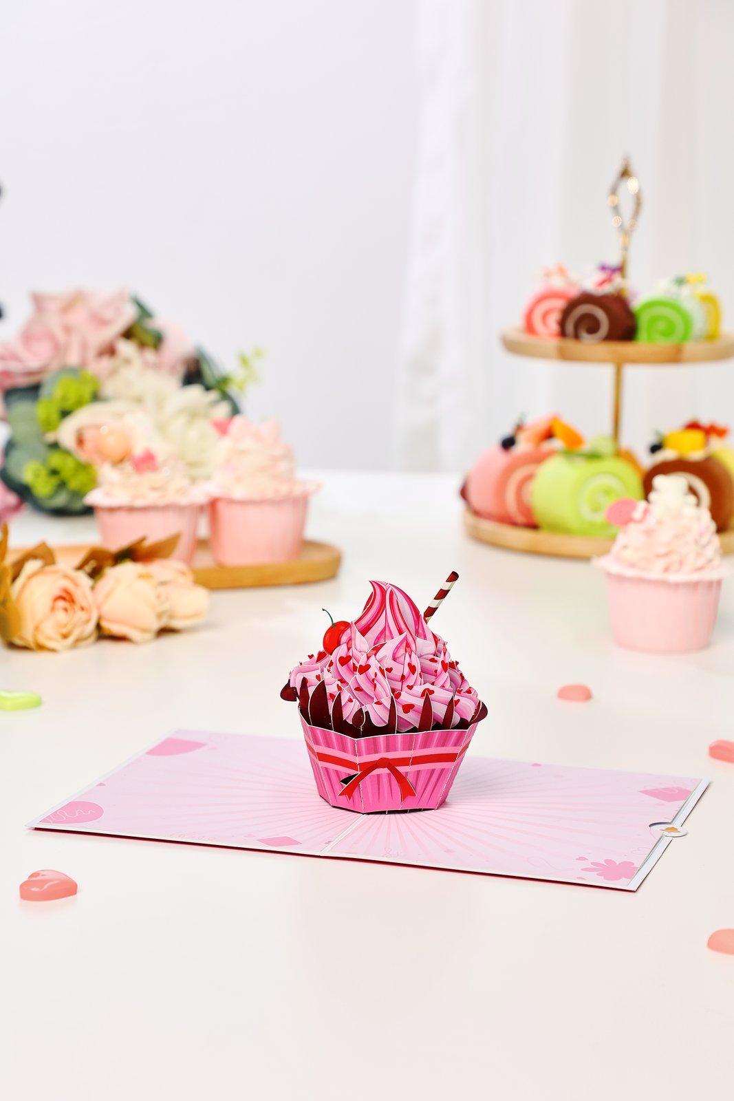 Valentine's Day Heart Cake Greeting Card