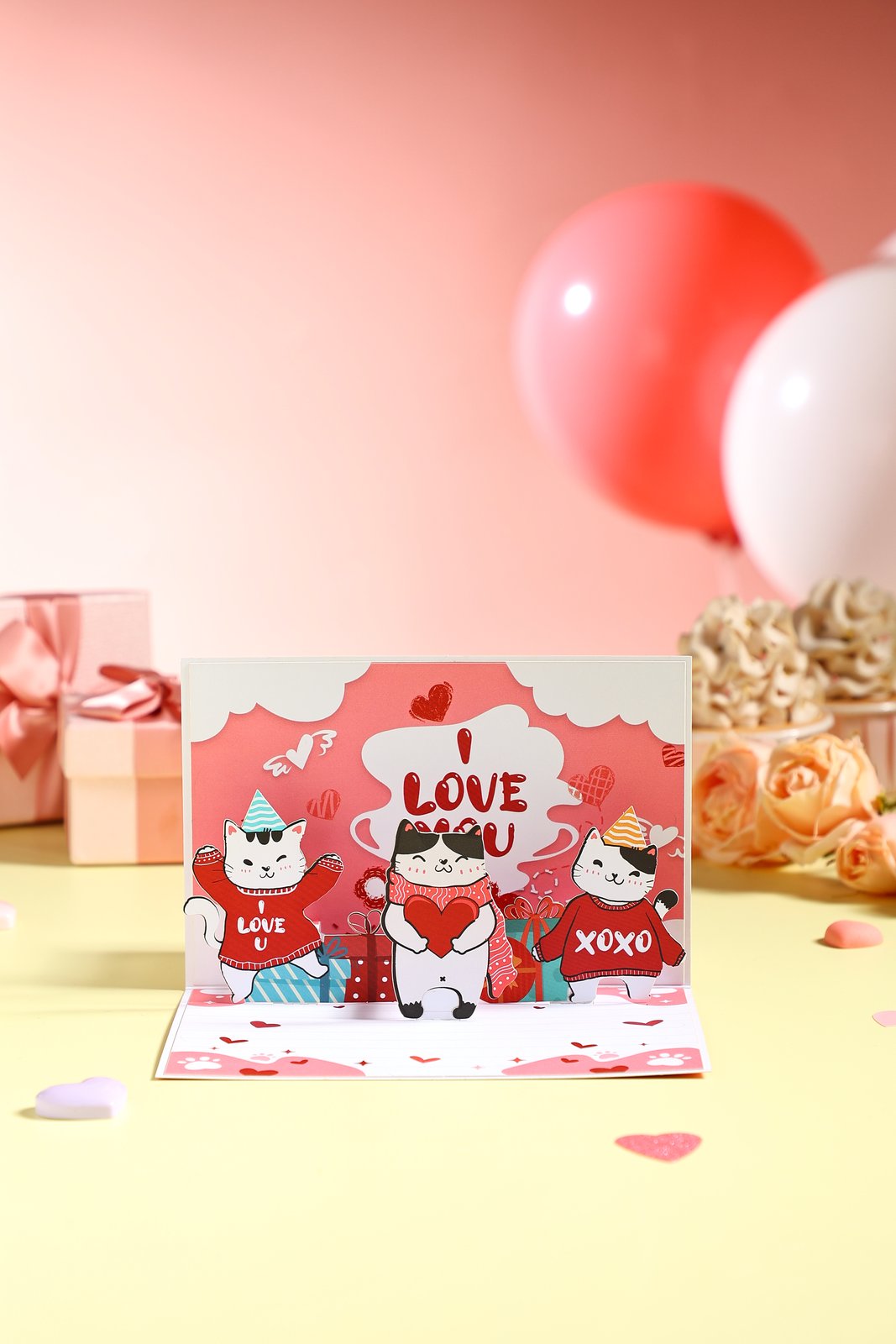 90° Cat Celebration Greeting Card