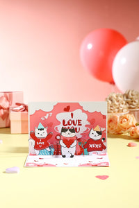 90° Cat Celebration Greeting Card