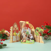 Nativity Double Door Pop Up Card