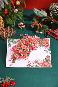 Poinsettia 3D Pop Up Card
