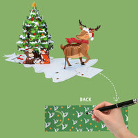 Green Christmas Tree Flip Pop Up Card