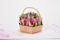 Mixed Flower Basket 3D Pop Up Card