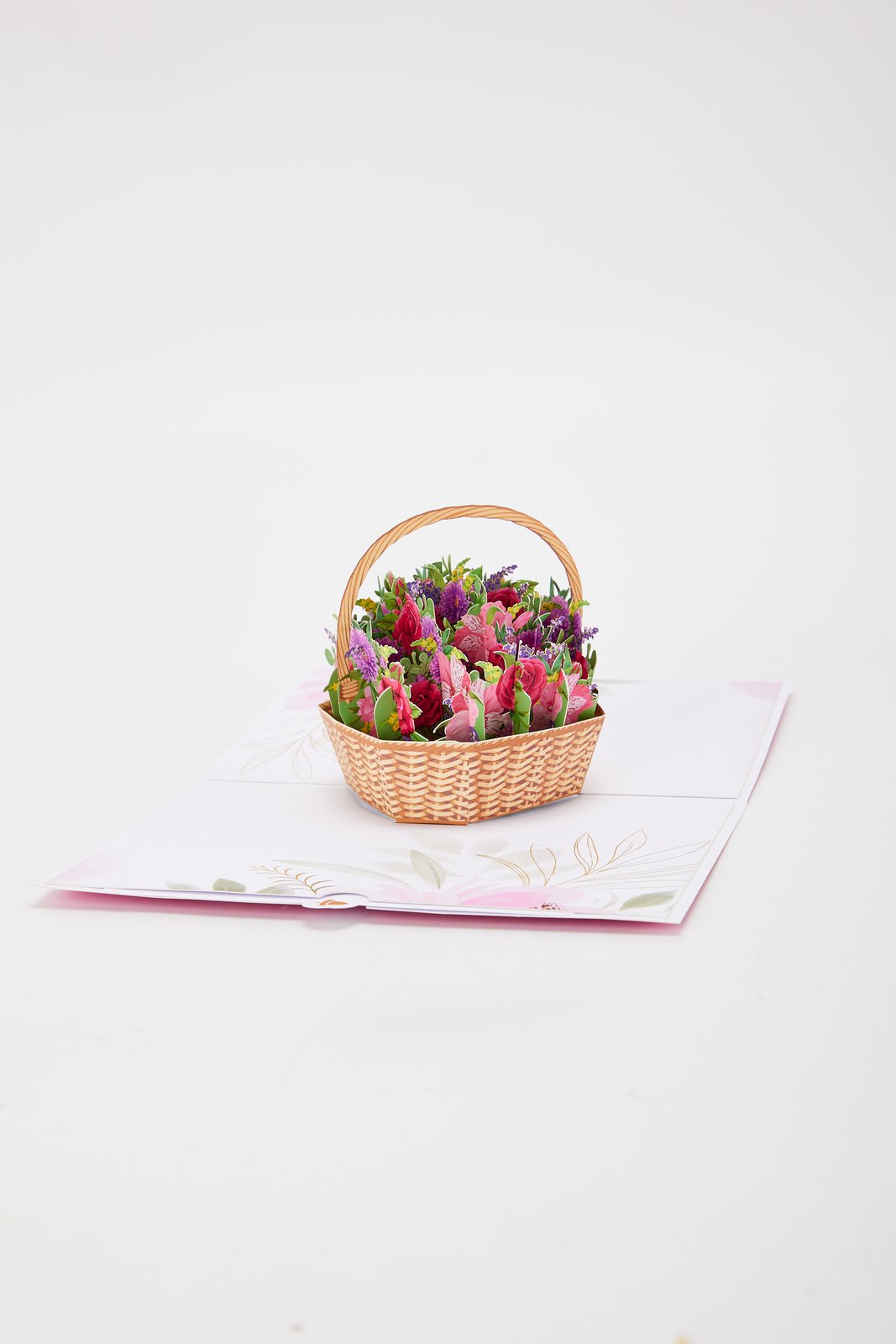 Mixed Flower Basket 3D Pop Up Card
