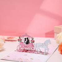 Minimalist Couple Line Art Flip Pop Up Card