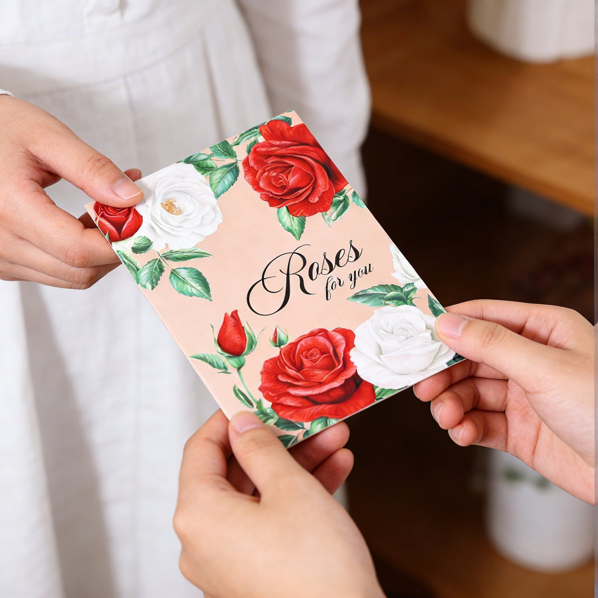 Red Rose Flip Pop Up Card