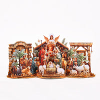 Palm Nativity Manger 3D Pop Up Card