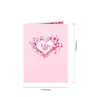 Heart Flower White Greeting Card