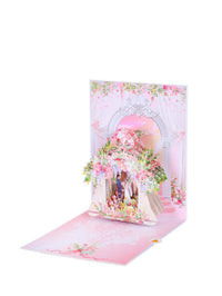 Pink Wedding Arch 3D Pop Up Card