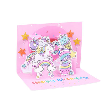 Unicorn Birthday Pop Up Card