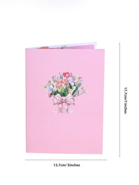 Tulip Flower Bouquet 3D Pop Up Card