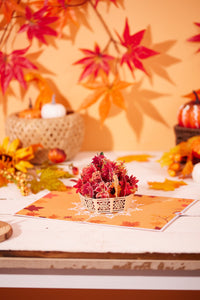 Autumn Flower Basket Greeting Card