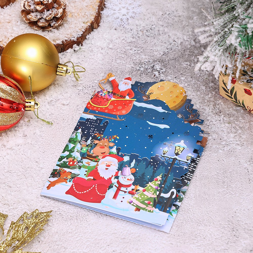 City Christmas Double Door Pop Up Card