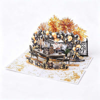 Black Gold Fireworks Birthday Greeting Card