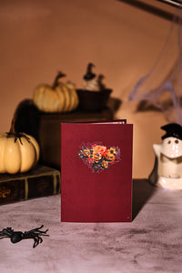 Halloween Rose Wreath Pop Up Card