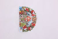 Christmas Floral Wreath Arch Card