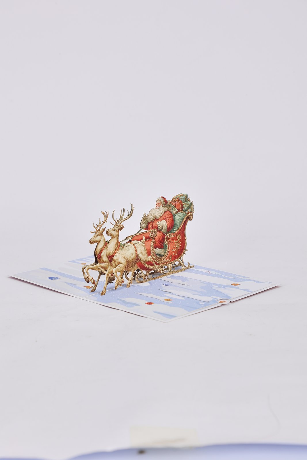 Santa Claus Sleigh Flip Pop Up Card