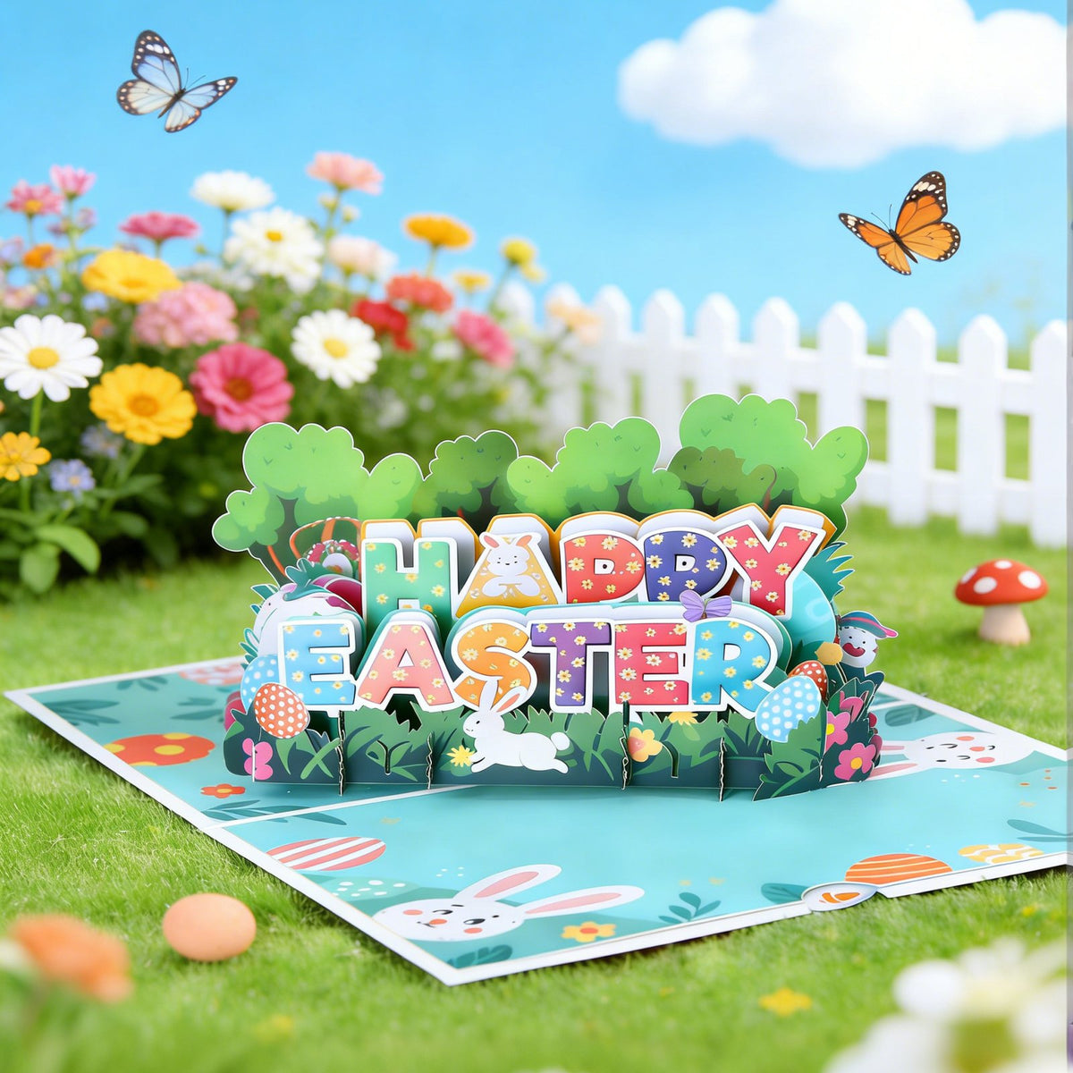 Easter Pink Flip Pop Up Card