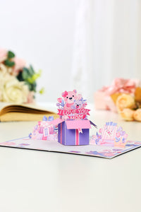 Mother's Day Bear 3D Pop Up Card