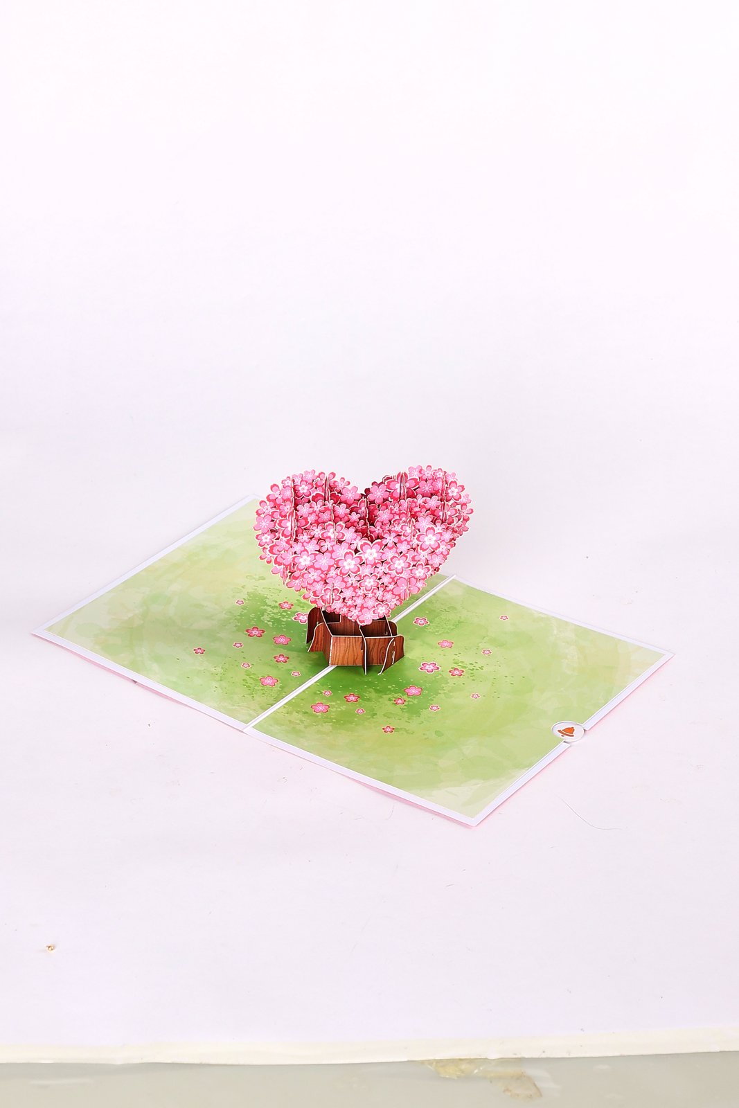Cherry Blossom Heart Greeting Card