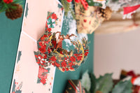Christmas Deer Crescent Moon Greeting Card