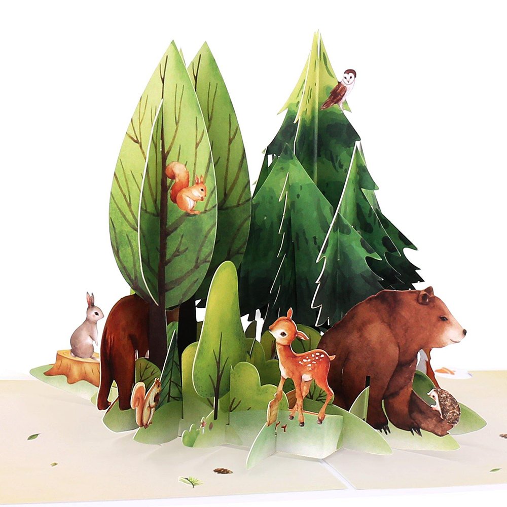 Forest Animals 3D Pop Up Card