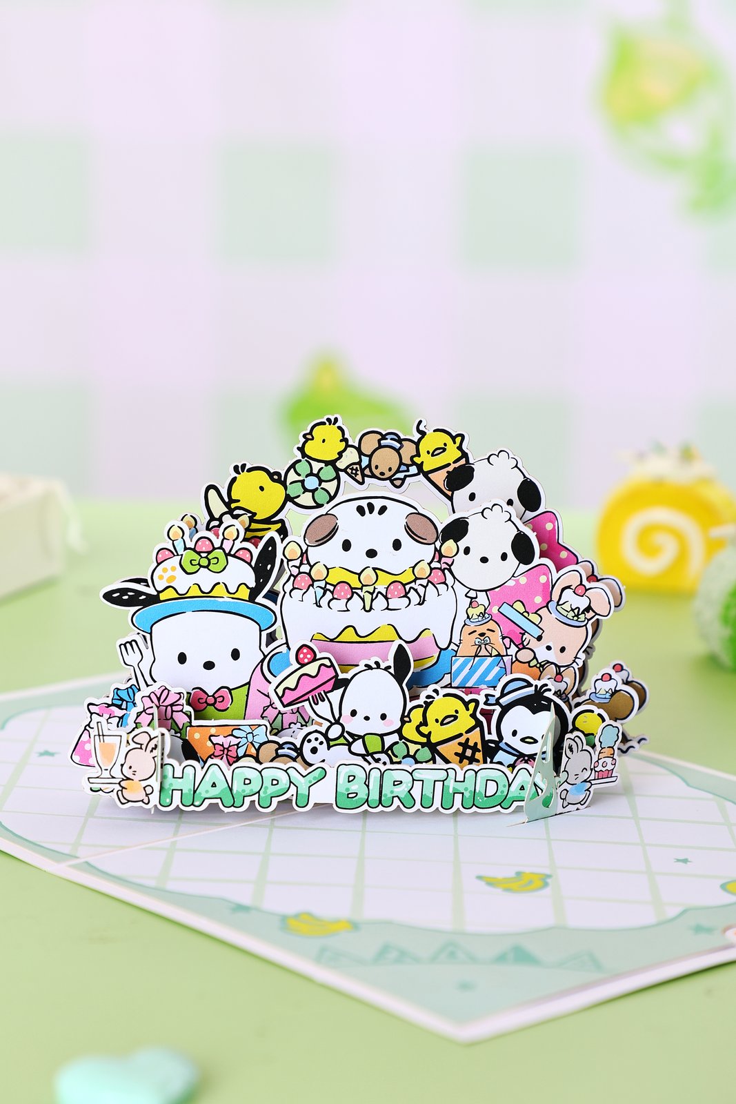 Pochacco Birthday 3D Pop Up Card