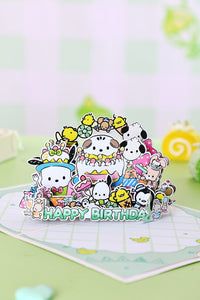Pochacco Birthday 3D Pop Up Card