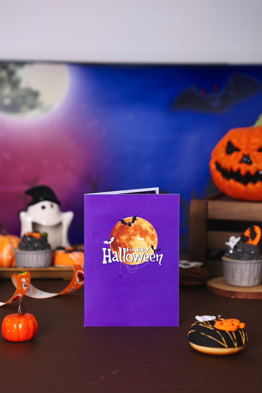 Halloween Full Moon Greeting Card